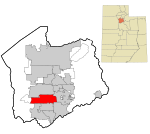 Salt Lake County Utah incorporated and unincorporated areas South Jordan highlighted